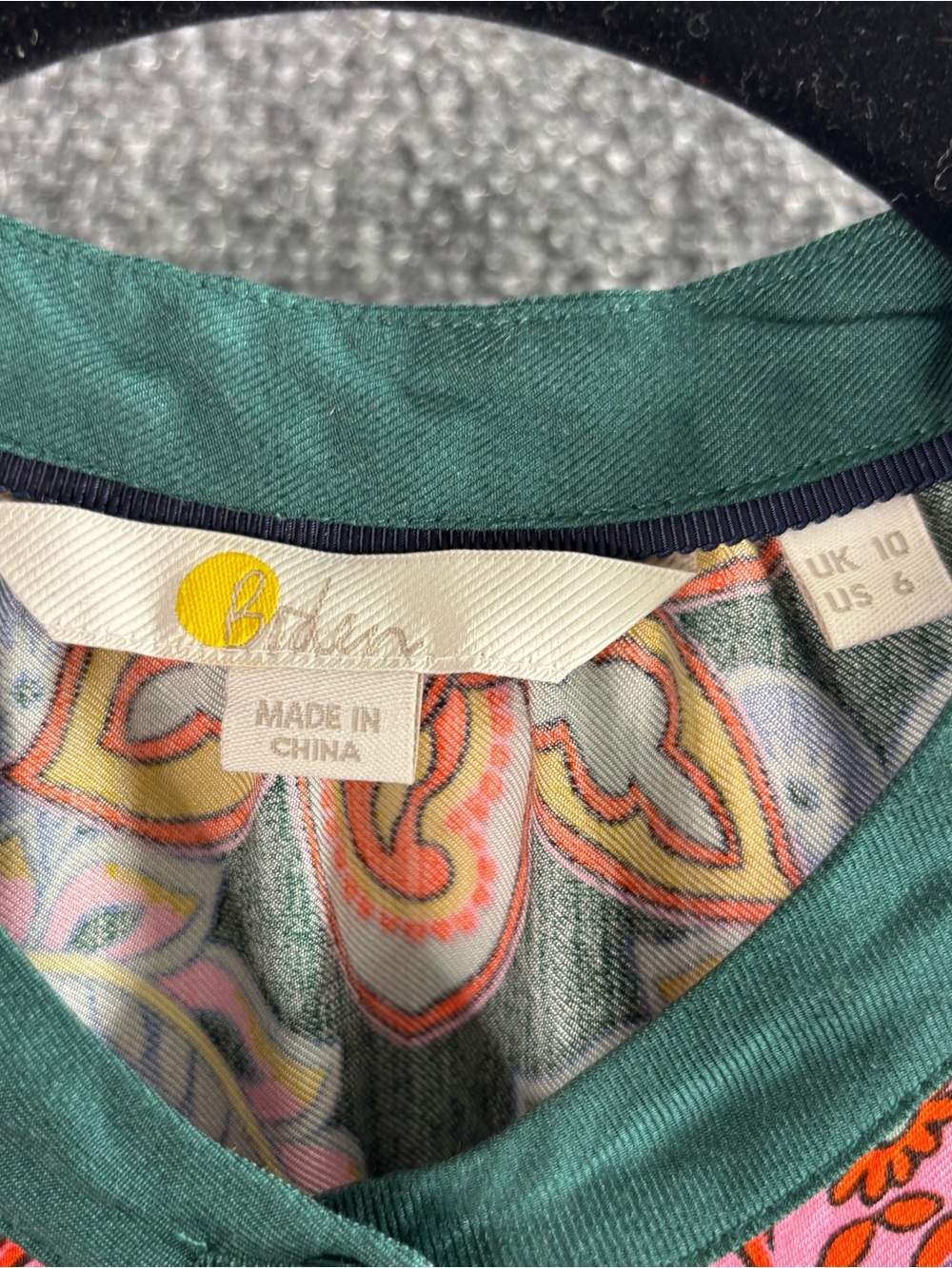 Boden Green Paisley-Print Button Front Blouse - Picture 4 of 8